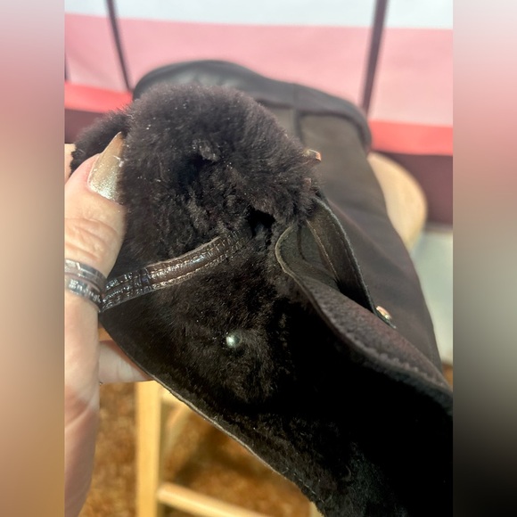 JIMMY CHOO Harvest Napa Shearling Brown Leather Calf Knee Boots AWESOME STEAL! - Picture 10 of 14